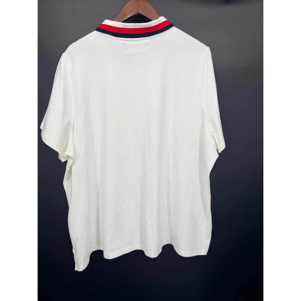 Tommy Hilfiger Heritage Polo Mens 3X White NWT Striped Collar W9RH6257 - Picture 6 of 10